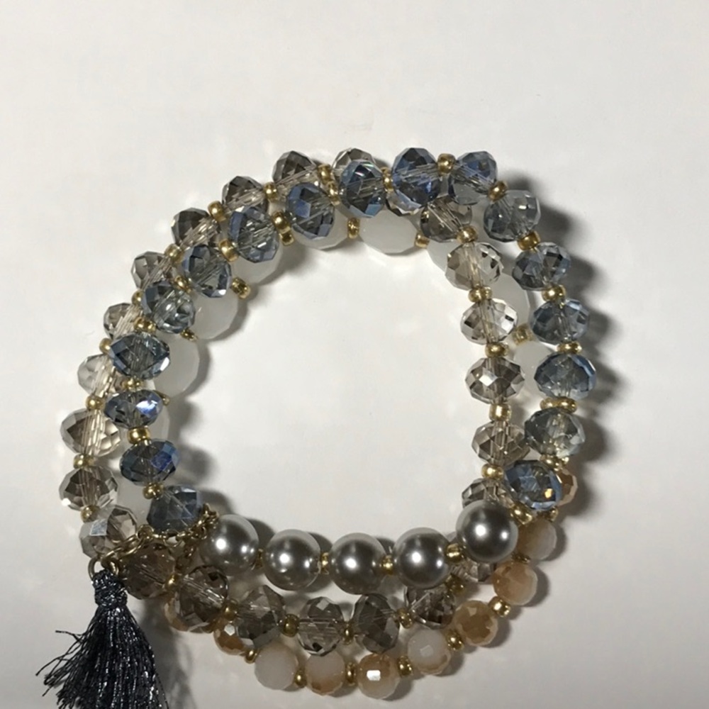 sparkling stretch bracelets to wear as one
